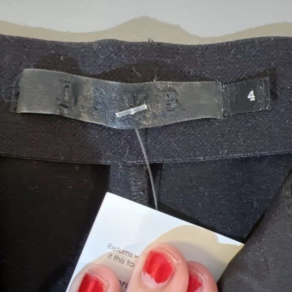 L. A. M. B. Leather Trim Ponte Pants Equestrian Style Real Leather 4 - Picture 3 of 9